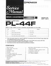 Pioneer PL-44F Service Manual