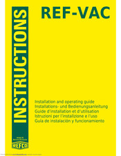 REFCO REF-VAC Installation And Operating Manual