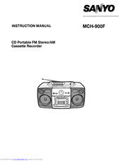 Sanyo MCH-900F Instruction Manual
