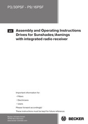 Becker P3/30PSF Assembly And Operating Instructions Manual