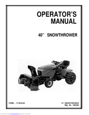 Simplicity 1692356 Operator's Manual