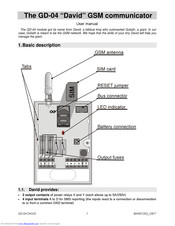 jablotron DAVID GD-04 User Manual
