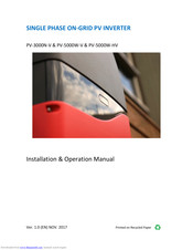 PrimeVOLT PV-5000W-HV Installation & Operation Manual