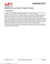 Silicon Laboratories Si3454-KIT User Manual