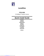 Levelone FCS-1030 Quick Install Manual