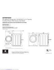 GE GFWN1100H Dimensions And Installation Information