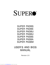 Supero SUPER P6DBS User Manual