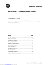 AB Quality MicroLogix  1100 Installation Instructions Manual