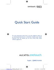 Alcatel One Touch 983 Quick Start Manual