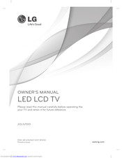 LG 22LS2100 Owner's Manual