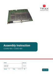 Triax CGMM 480 Assembly Manual