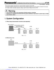 Panasonic KT4R Communication Instruction Manual