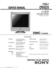 Sony Trinitron CPD-E210 Service Manual