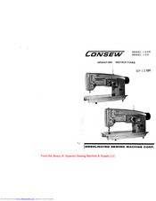 Consew 199R Operating Instructions Manual
