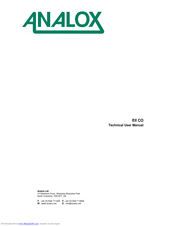 ANALOX EII CO Technical  User's Manual