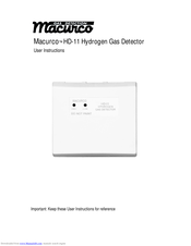 Macurco HD-11 User Instructions