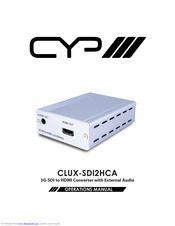 CYP CLUX-SDI2HCA Operation Manual