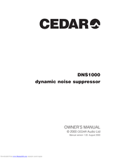 Cedar DNS1000 Owner's Manual