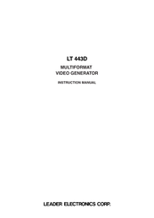 Leader Electronics Corp. LT 443D-AA Instruction Manual