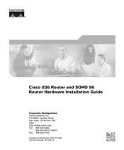 Cisco 836 Hardware Installation Manual