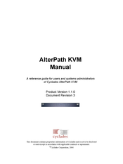 Cyclades AlterPath KVM RP Manual
