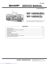 Sharp WF-1000W Service Manual