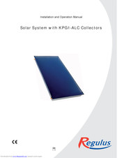 Regulus KPG1-ALC Installation And Operation Manual