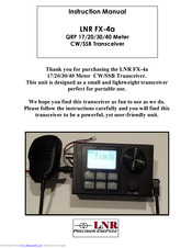 LNR FX-4A Instruction Manual