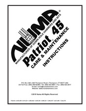 Numa Patriot 45 Care & Maintenance