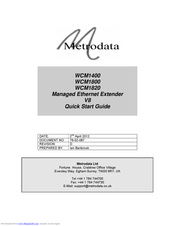 Metrodata WCM1800-A Quick Start Manual