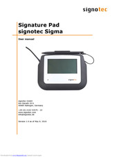 Signotec Sigma User Manual
