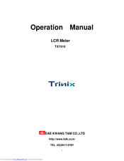Trinix TX7410 Operation Manual
