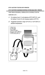 Intact BT747 Operating Instructions Manual
