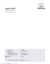Toyota LHD Instalation Instructions