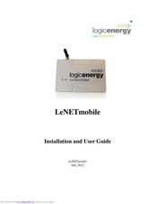 logicenergy LeNETmobile Installation And User Manual