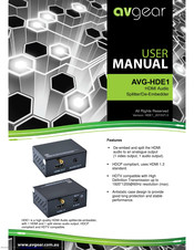 AVGear AVG-HDE1 User Manual
