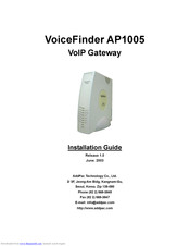 AddPac VoiceFinder AP1005 Installation Manual