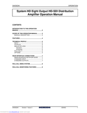 GRASS VALLEY SHDSDA1E-S1 Operation Manuals