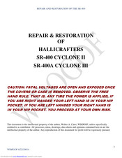 Hallicrafters SR-400A CYCLONE III Manual