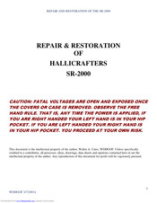 Hallicrafters SR-2000 Repair Manual