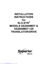 Superior SLO-SYN SS2000MD7 Installation Instructions Manual
