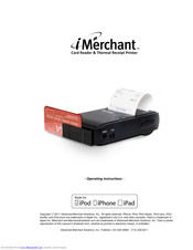 Meritus Mobile iMerchant Operating Instructions Manual