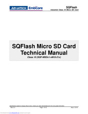 Advantech SQF-MSDS1-8G-85C Technical Manual