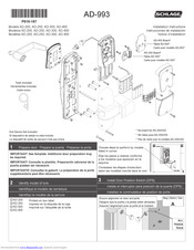 Schlage AD-400 Installation Instructions Manual