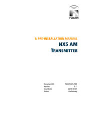 Nautel NX5 AM Preinstallation Manual