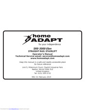 Homeadapt SRE-3000 Elan Operator's Manual