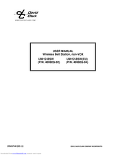 David Clark U9912-BSW User Manual