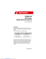 HIKVision TurboHD DS-2CE16H0T-AIT3ZF User Manual