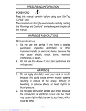 StimTec TARGET Instructions Manual