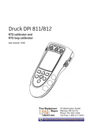 Test Equipment Depot Druck DPI 812 User Manual
